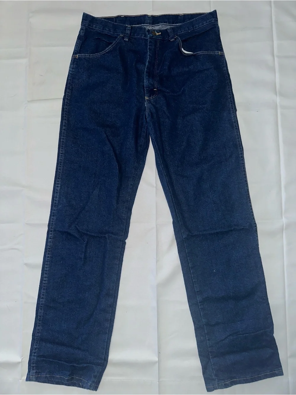 Wrangler Men's Straight Leg Jeans - Dark Blue Denim